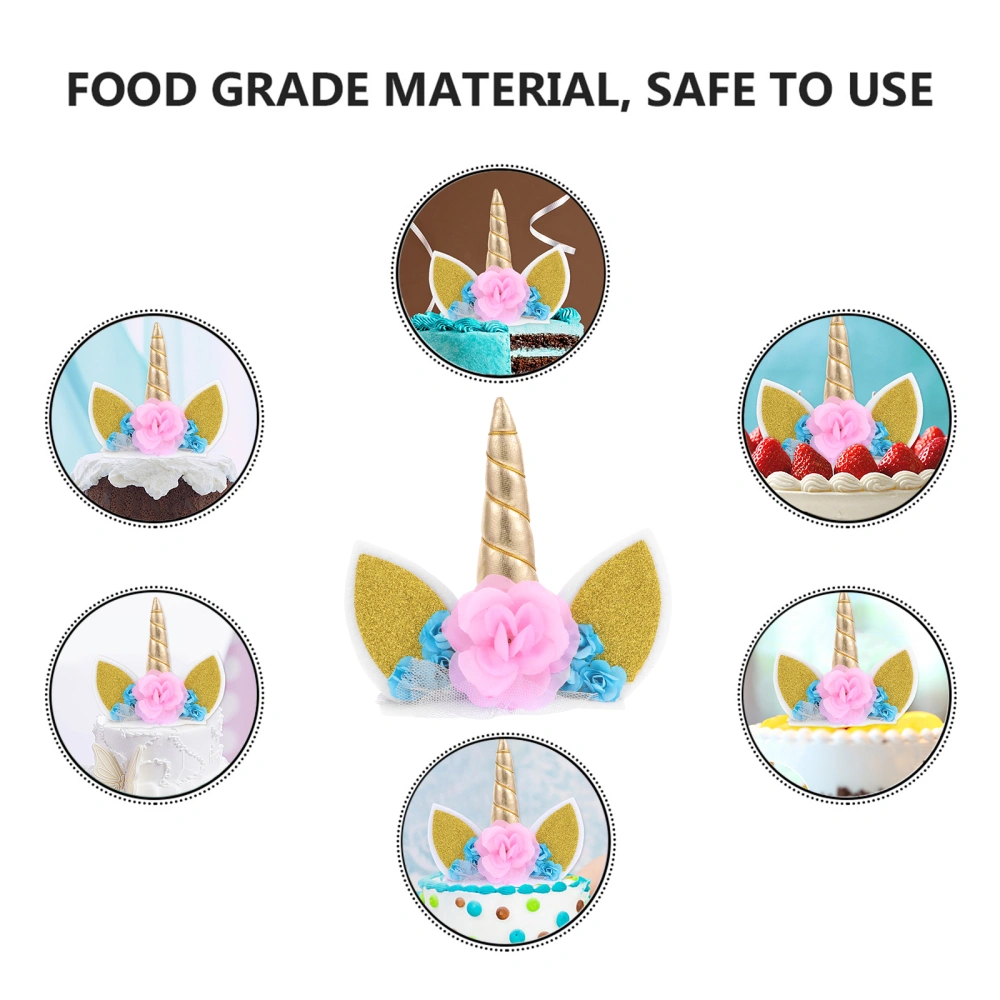 Chic Unicorn Cake Pick Unicorn Cake Topper Cake Adornment Cake Decoration