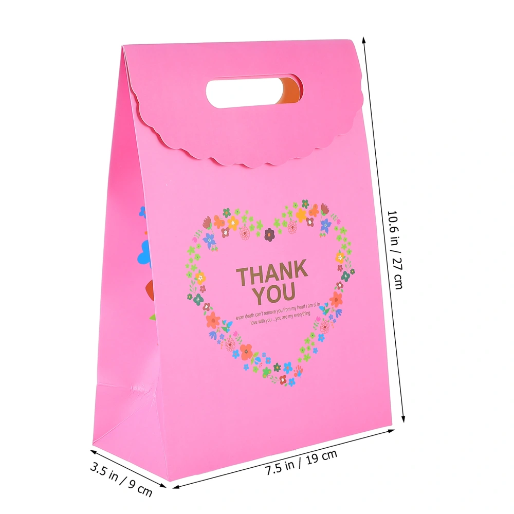 10pcs Flower Paper Bags Gift Wrapping Pouches Printing Tote Paper Bags