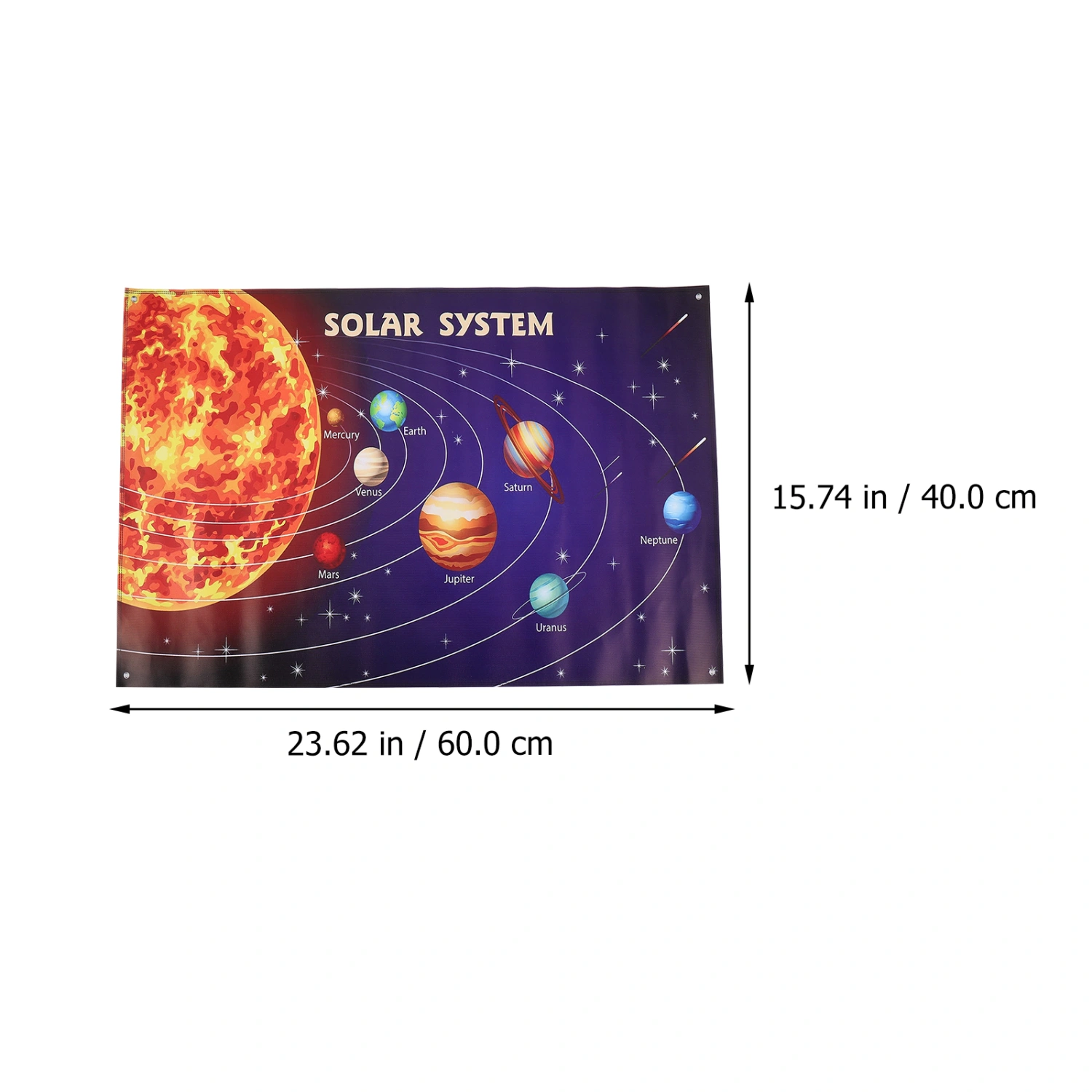 Educational Solar System Science Poster Outer Space Wall Art Painting Decor