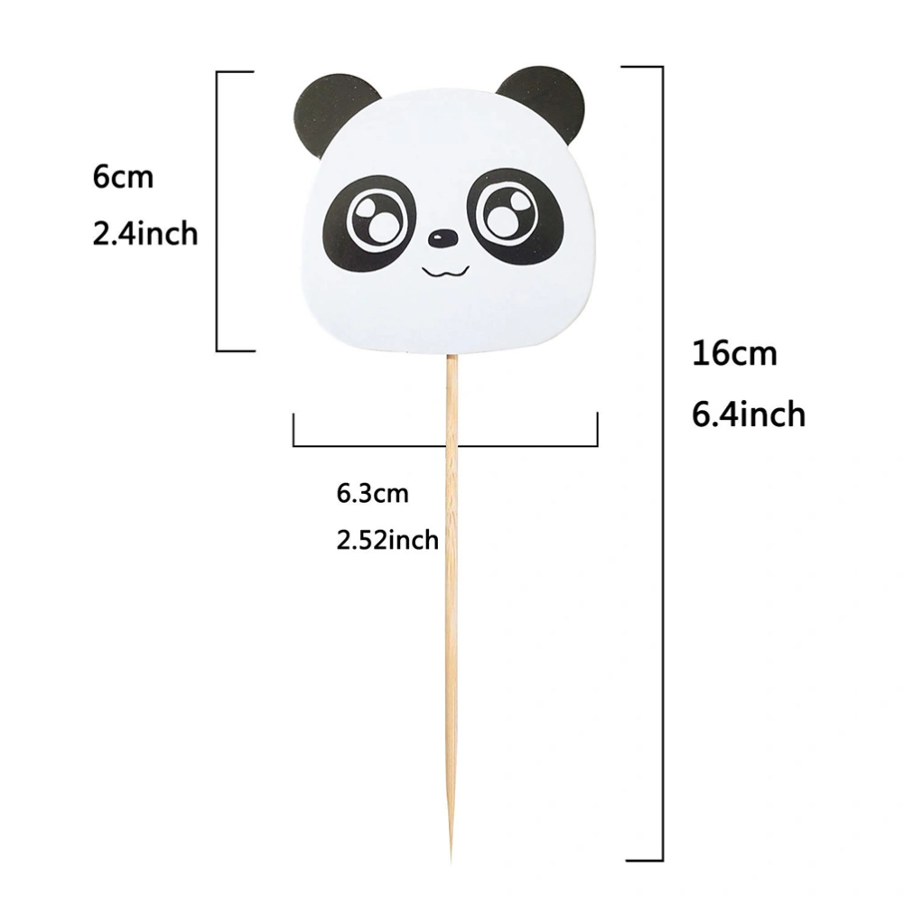 27pcs Birthday Party Supplies Panda Balloons Pull Flag Cake Toppers Room Decor for Party Anniversary