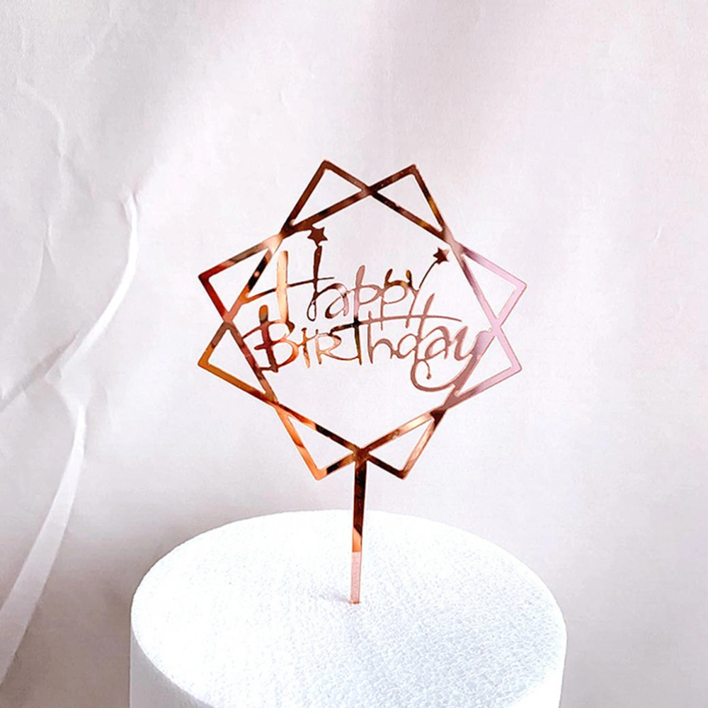 6PCS Happy Birthday Cake Topper Decorative Cake Pick Premium Cupcake Topper