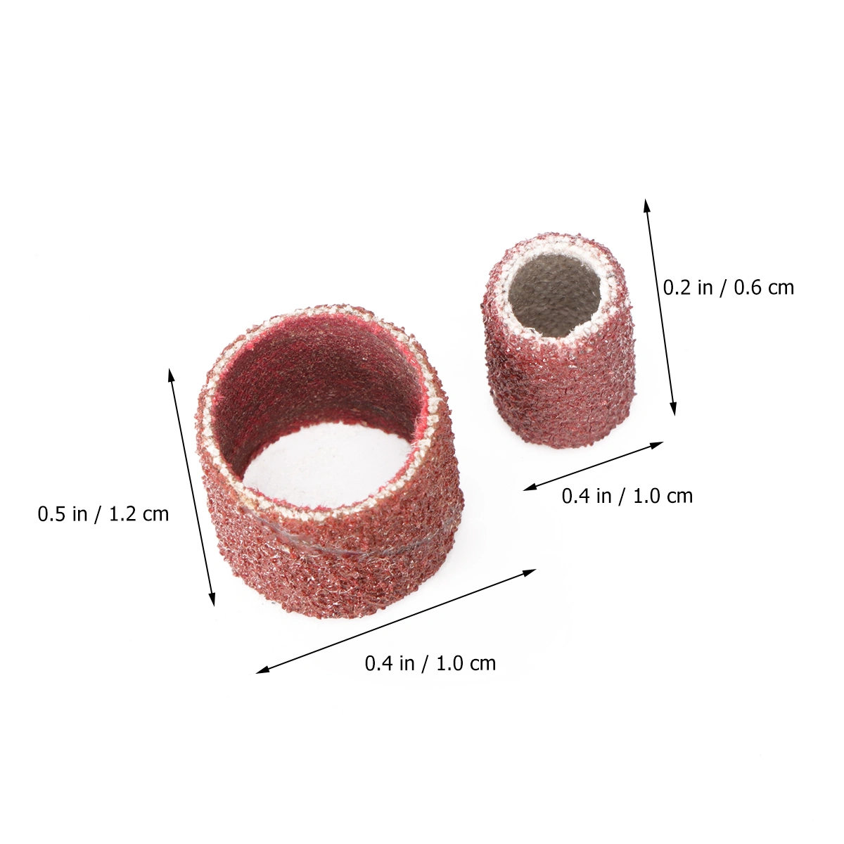 20 Pcs Sandpaper Ring Set for Grinding Head Metal Rust Sandpaper Polishing
