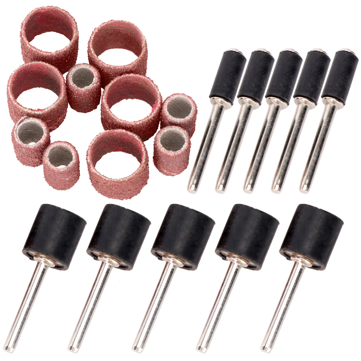 20 Pcs Sandpaper Ring Set for Grinding Head Metal Rust Sandpaper Polishing