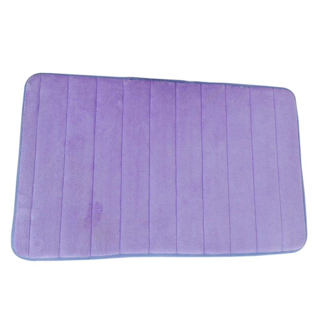 30 x 50CM Memory Bathroom Carpet Floor Mat Door Carpets Super Cozy Coral Bathroom Rug Carpet (Purple)