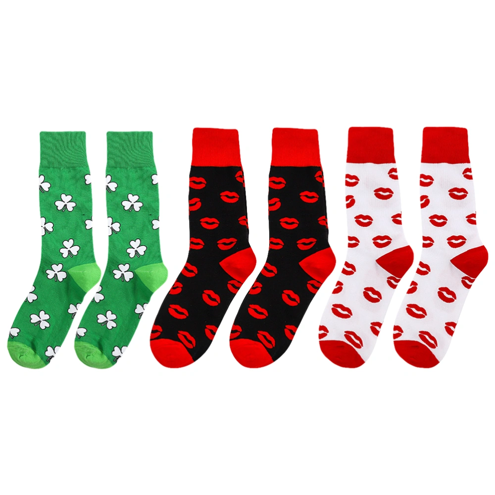 3 Pairs Tube Socks Classic Calf Socks Women Cotton Sports Socks