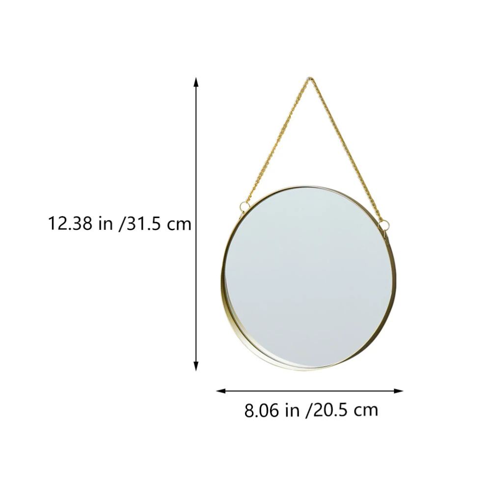 Wall Hanging Makeup Mirror Bathroom Punch-free Decorative Round Mirror