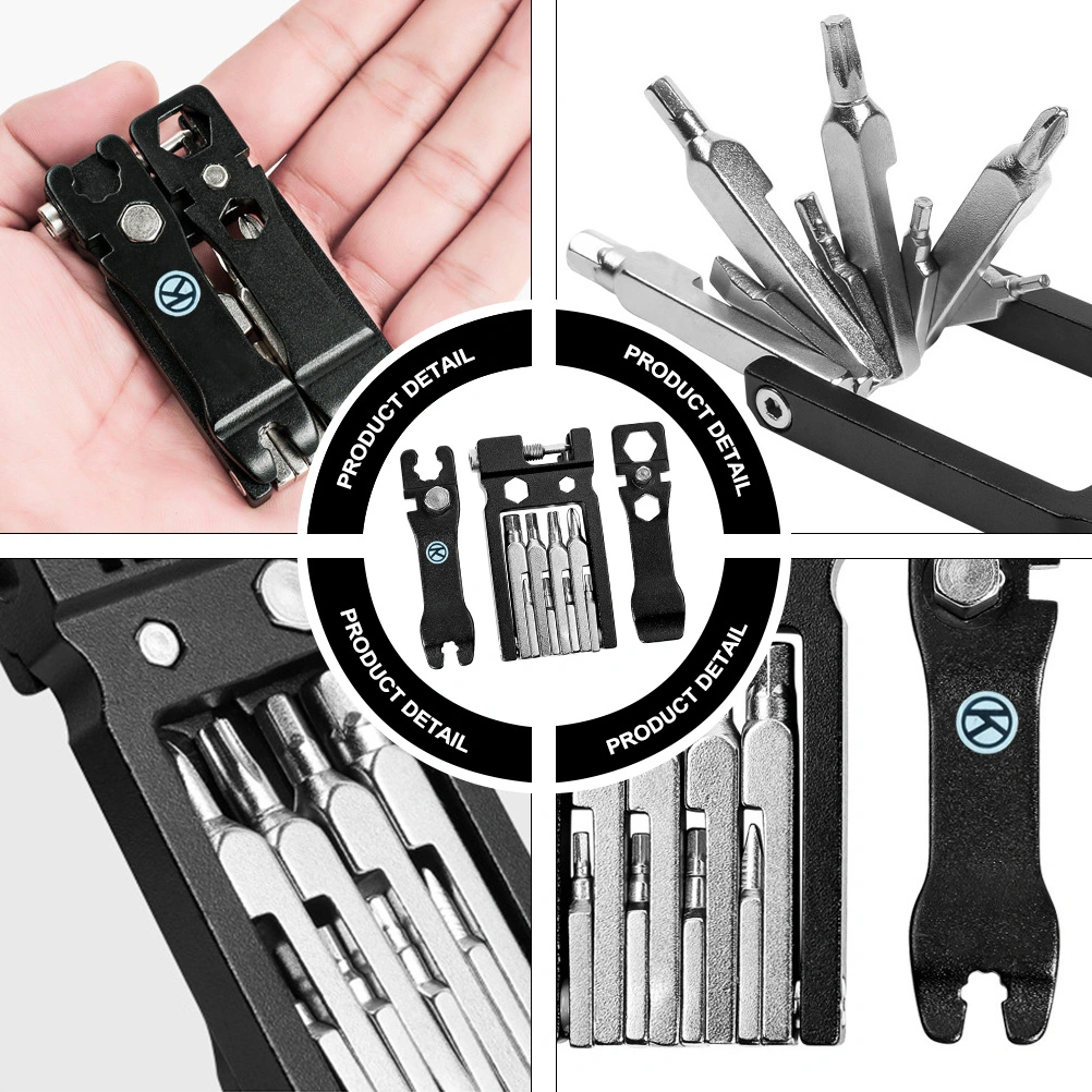 20 in 1 Folding Multi Tool Cycling Mechanic Combination Repair Tool