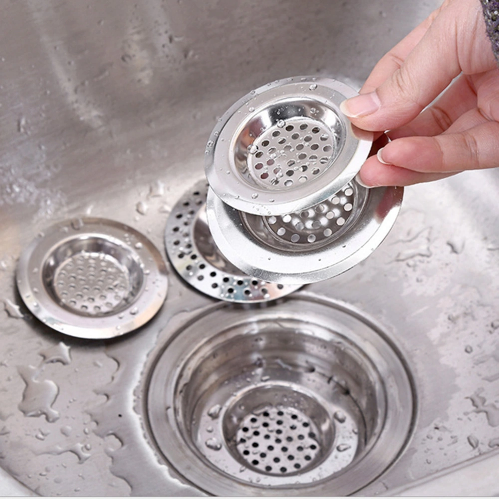 4pcs Stainless Steel Sink Strainers Kitchen Sink Filter Nets Deodorized Filter Nets