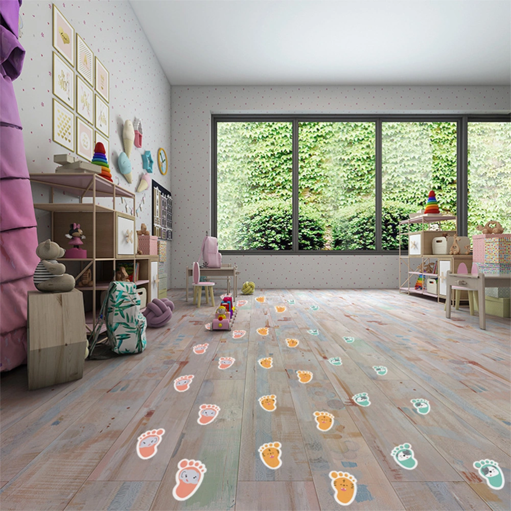 12Pcs Small Footprint Stickers Floor Stickers for Kindergarten Sticky Footprint Stickers