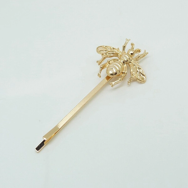 2PCS Girl Exquisite Gold Bee Hairpin Side Clip Hair Accessories (Gold)