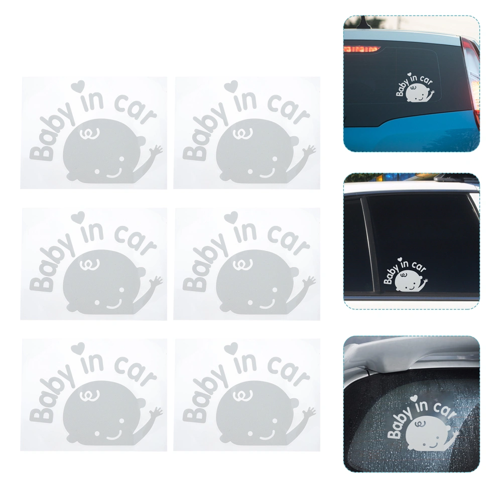 10Pcs Fashion Car Stickers Unique Car Decals Lovely Car Warning Stickers