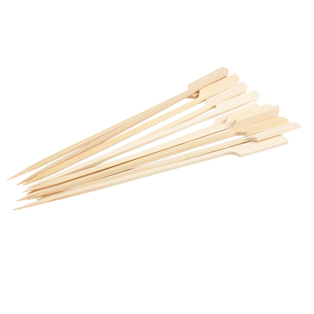 180pcs 20cm Bamboo Paddle Picks Bamboo BBQ Appetizer Skewers Roasting Sticks Food Picks for BBQ