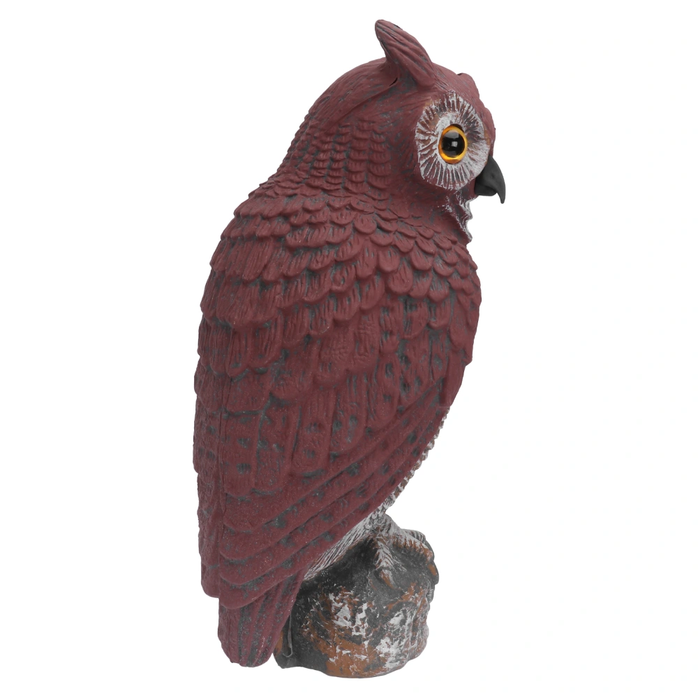 1Pc Simulated Owl Sculpture Decoration Creative Garden Adornment Light Brown