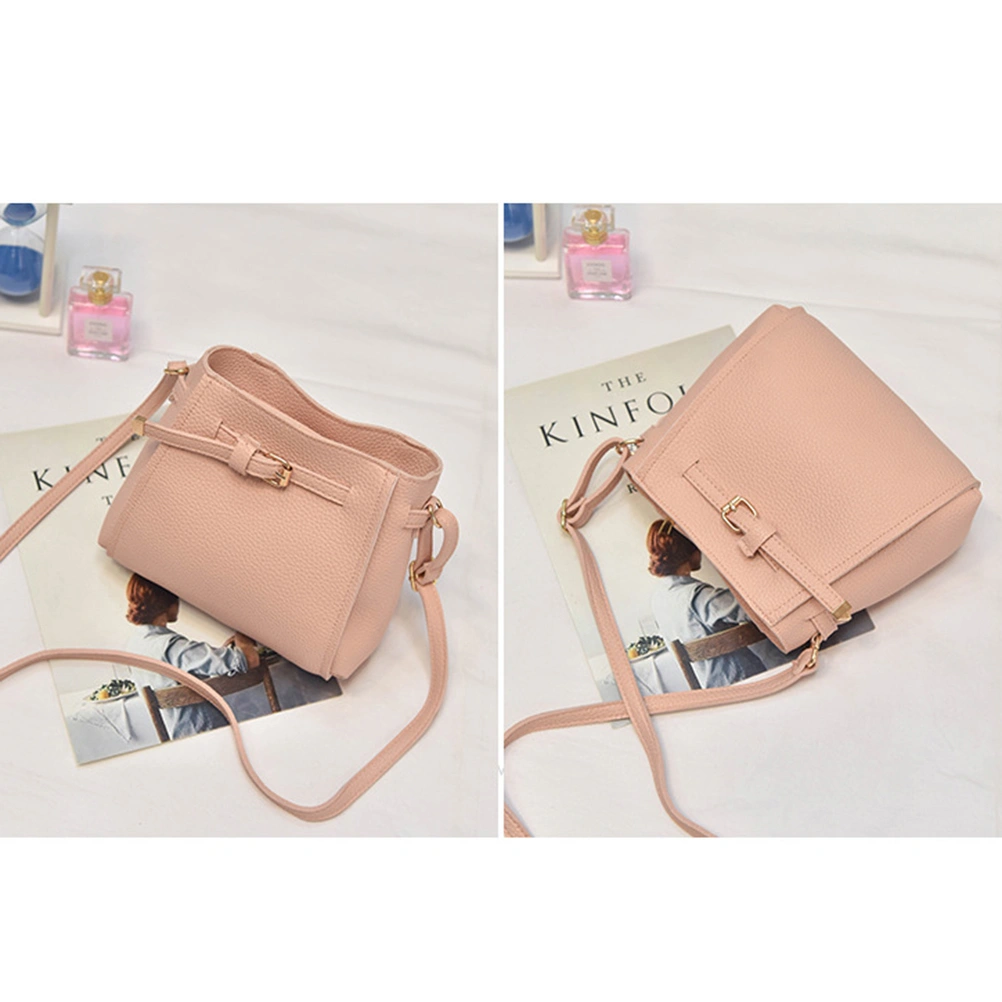 Pu Four-piece Set Casual Shoulder Bag Pink Female Crossbody Bag Set Tote Bag Tassel Purses And Handbags