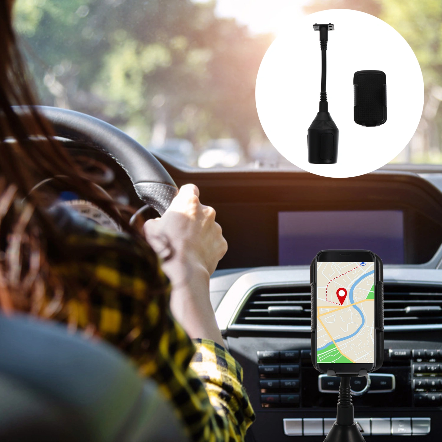 Car Phone Mount Rack Phone Holder Stand Car Cup Holder Phone Mount Stand
