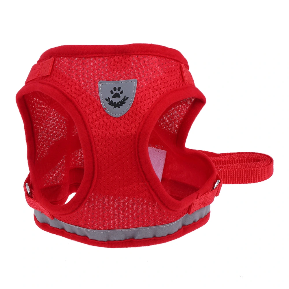 Pet Universal Harness Escape Proof Dog Harnesses with Leashes Pet Supplies - Size L (Red)