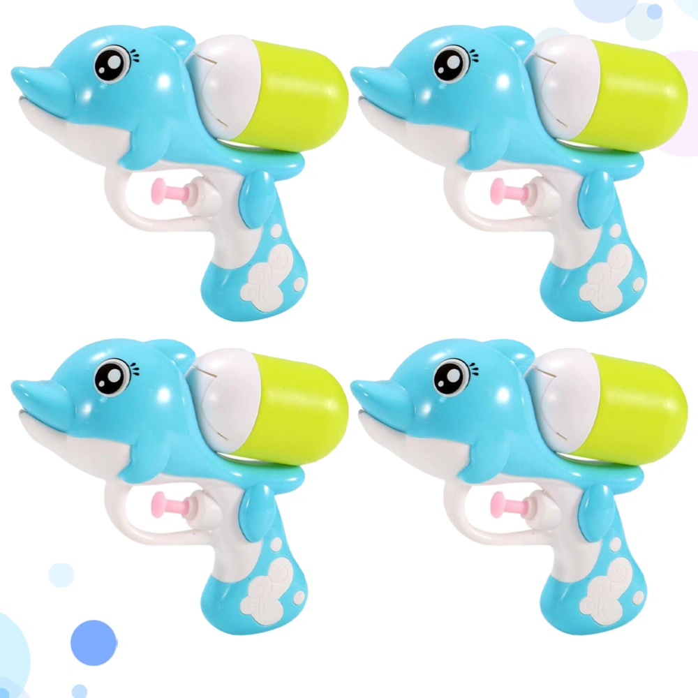 4pcs Funny Water Blaster Summer Beach Water Toy Portable Water Shooter Durable Water Shooting Toys for Kids Boys Girls (Dolphin Shape, Random Color)