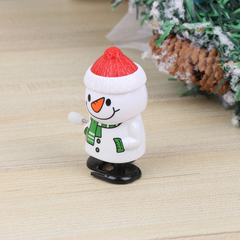 2pcs Christmas Gift Walking Snowman Model Clockwork Toys Shaking Head Snowman Wind-up Toys Party Favors Party Supplies for Kids Child