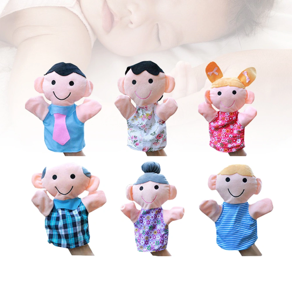 Cartoon Hand Puppets Adorable Family Hand Doll Toy Plush Storytelling Toy (Boy, 25cm)