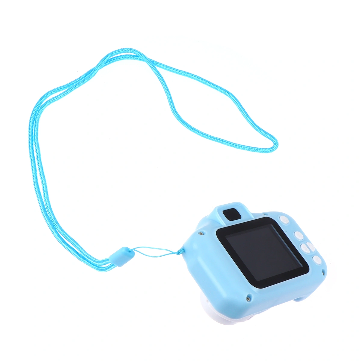 Portable 2.0 Inch Digital Camera Toy Mini Plastic Photography Camera for Children Kids (Blue, without Memory Card)