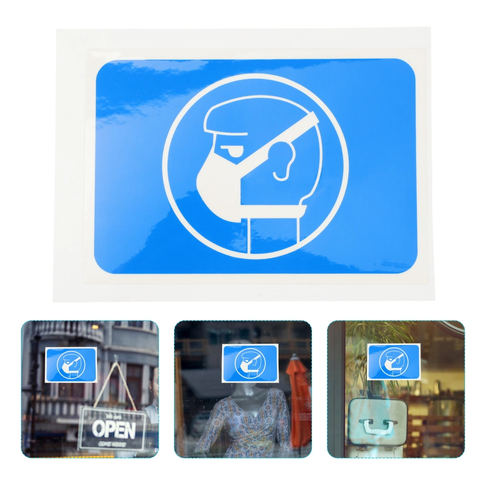 Face Mask Required Sign Wear Face Mask Labels Public Hospital Warning Sticker