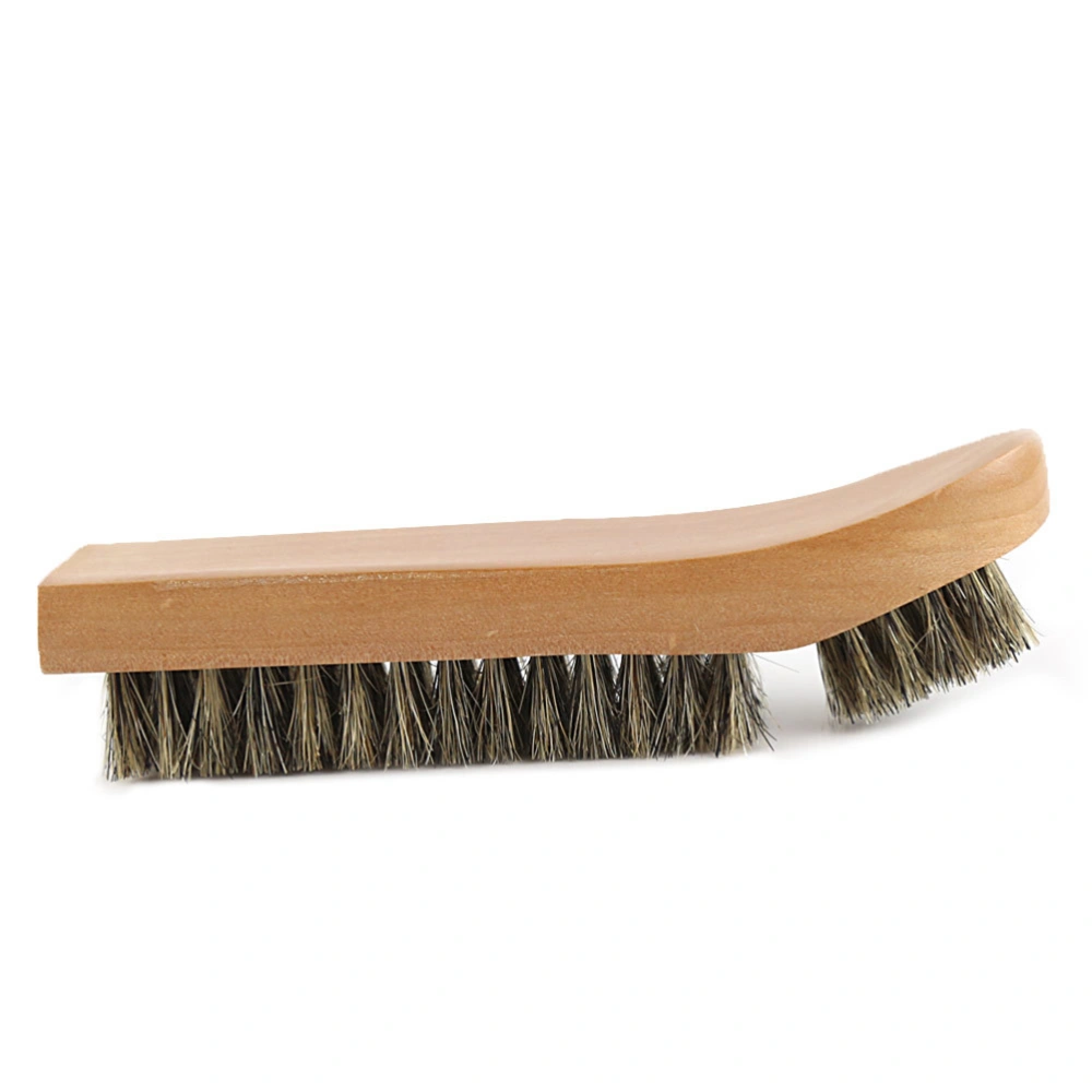 Shoe Brush Bristle Wood Boot Shoe-shiner Professional Shoe Shine Brush Cleaning Tool for Home Shop