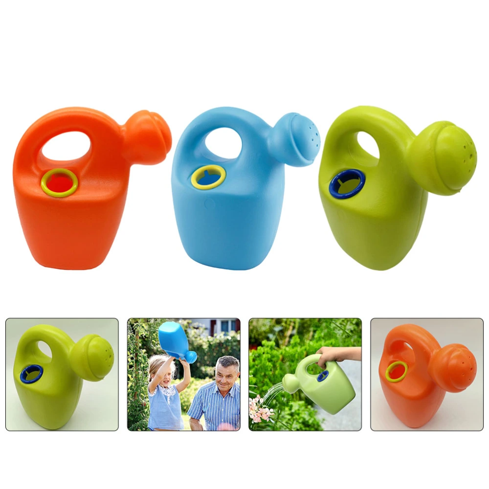 3pcs Portable Watering Pots Adorable Watering Cans for Kids Watering Toys