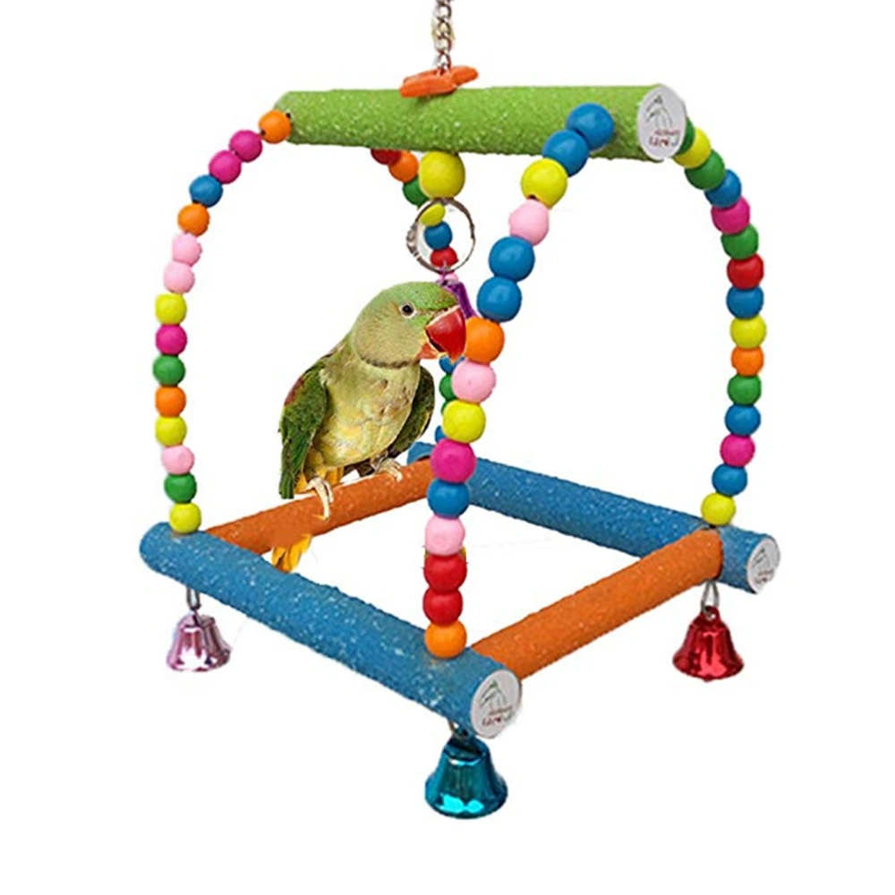 1pc Parrot Swing Playthings Stand Ladder Parrot Supplies Parrot Hanging Toy (Large Size Random Color)