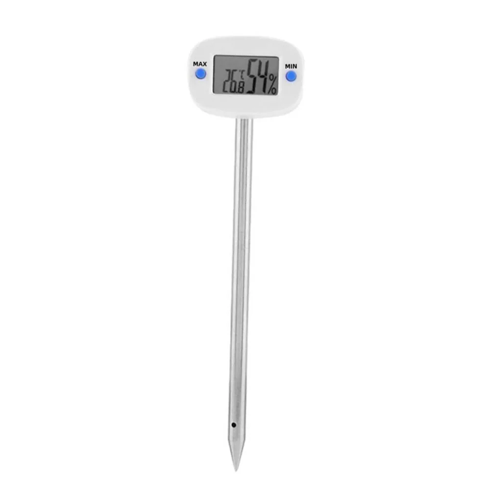 1pc Soil Moisture Meter Stainless Steel Soil Thermometer Gardening Tool Random Style