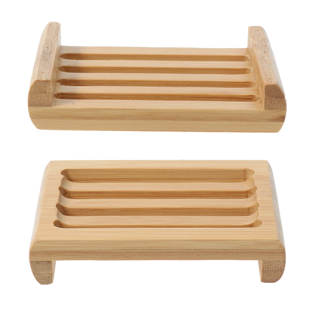 2PCS Simple Waterproof Natural Wooden Soap Holder Practical Soap Container Soap Dish Supplies Soap Drying Tools