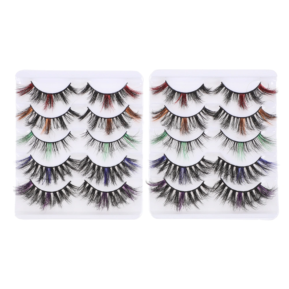 2 Sets Fake Lashes Fashion False Lashes Curl Fluffy Lash for Women Dress up