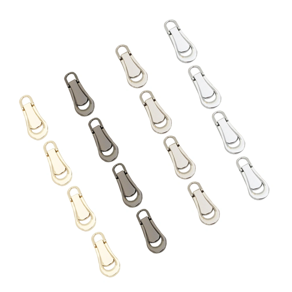 12pcs Metal Zipper Puller Luggage Accessories Metal Zipper Accessories Polish Zipper Head (Size 1)