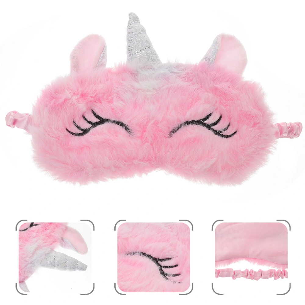 Plush Patch Shading Eye Patch Cartoon Animal Eye Patch Sleeping Eye Patch (Pink)