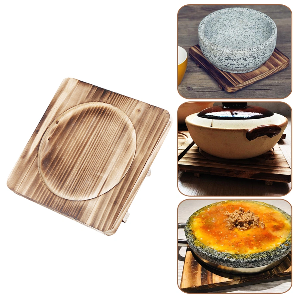 Simple Wooden Placemat Heat Resistance Stew Pot Mat Dining Table Supply