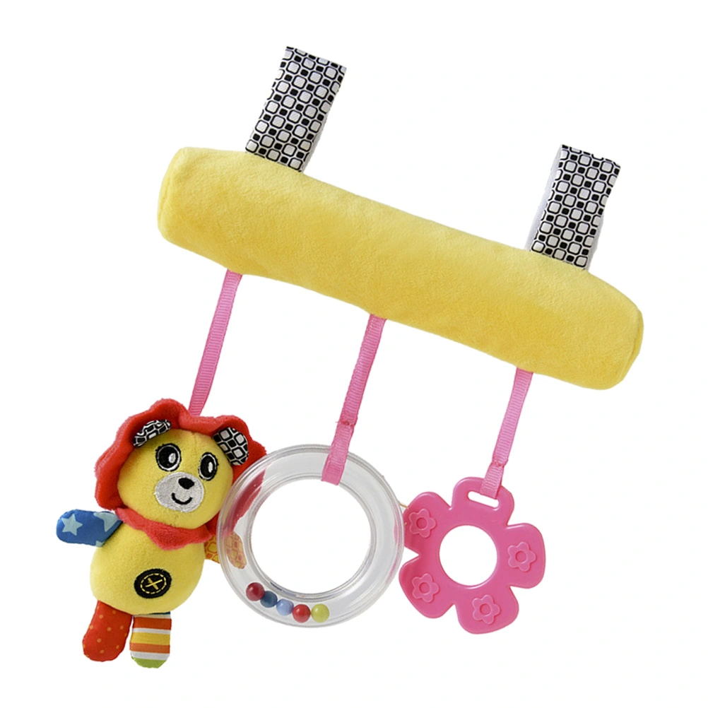 Infant Baby Plush Adorable Animal Rattle Stroller & Car Seat Hanging Toy Pram Crib Mobile Toy Gift for Boys and Girls (Lion)