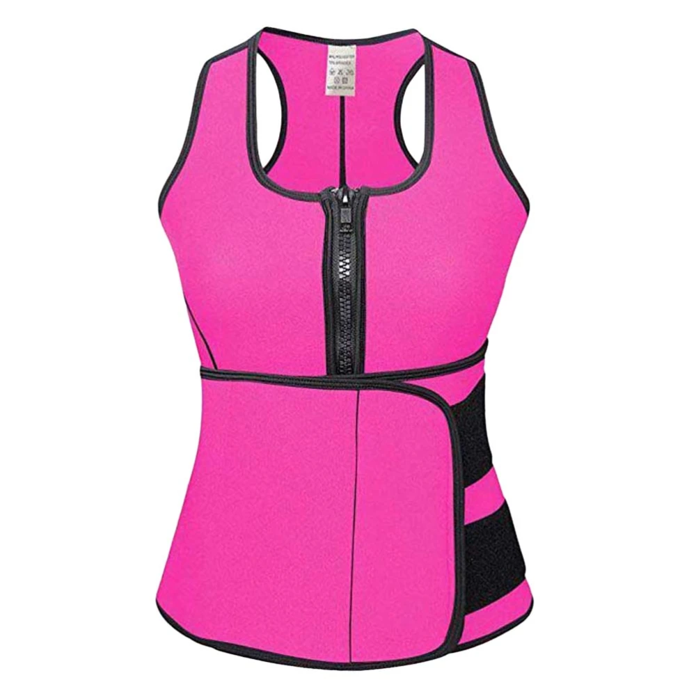 1PC Compression Corset Vest Waist Trainer Belly Control Slimming Shapewear for Women - Size XXL (Rosy)