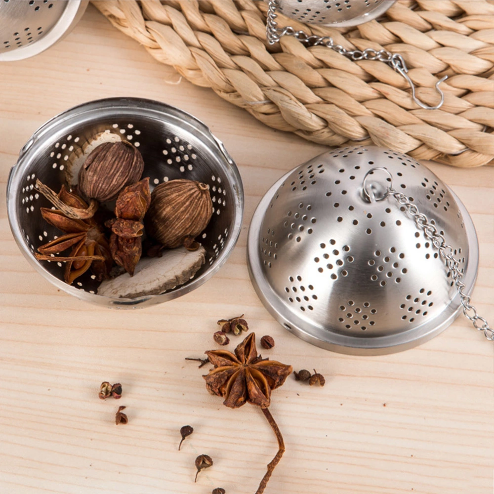 304 Stainless Steel Mesh Spice Ball Medicine Filter Reusable Tea Infuser Tea Accessories (XL)