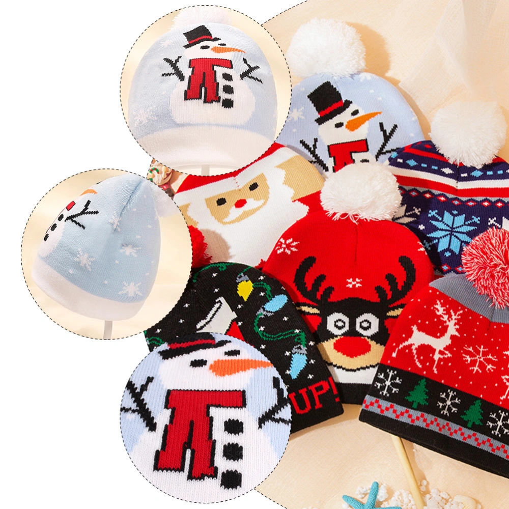 1PC Christmas Warm Knitting Wool Hat Kids Autumn Winter Decoration