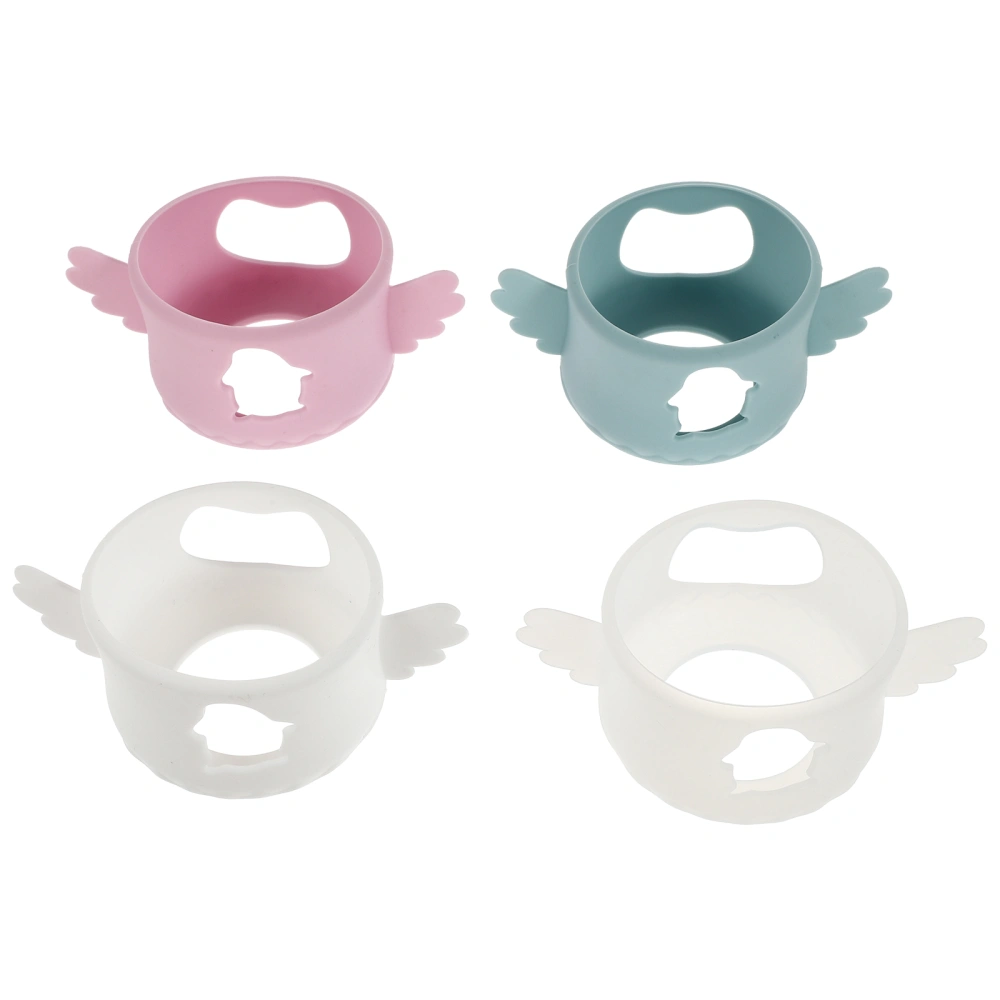 4pcs Baby Bottle Covers Nursing Milk Bottle Covers Baby Bottle Protective Cases (Mixed Color)