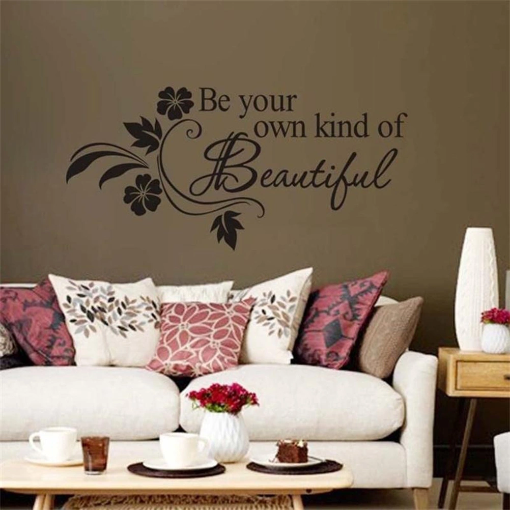 Be Your Own Kind of Beautiful Wall Decal Removable DIY Inspirational Quotes Wall Vinyl Stickers Waterproof Wall Art Decor for Bedroom Living Room Home - 43x37cm