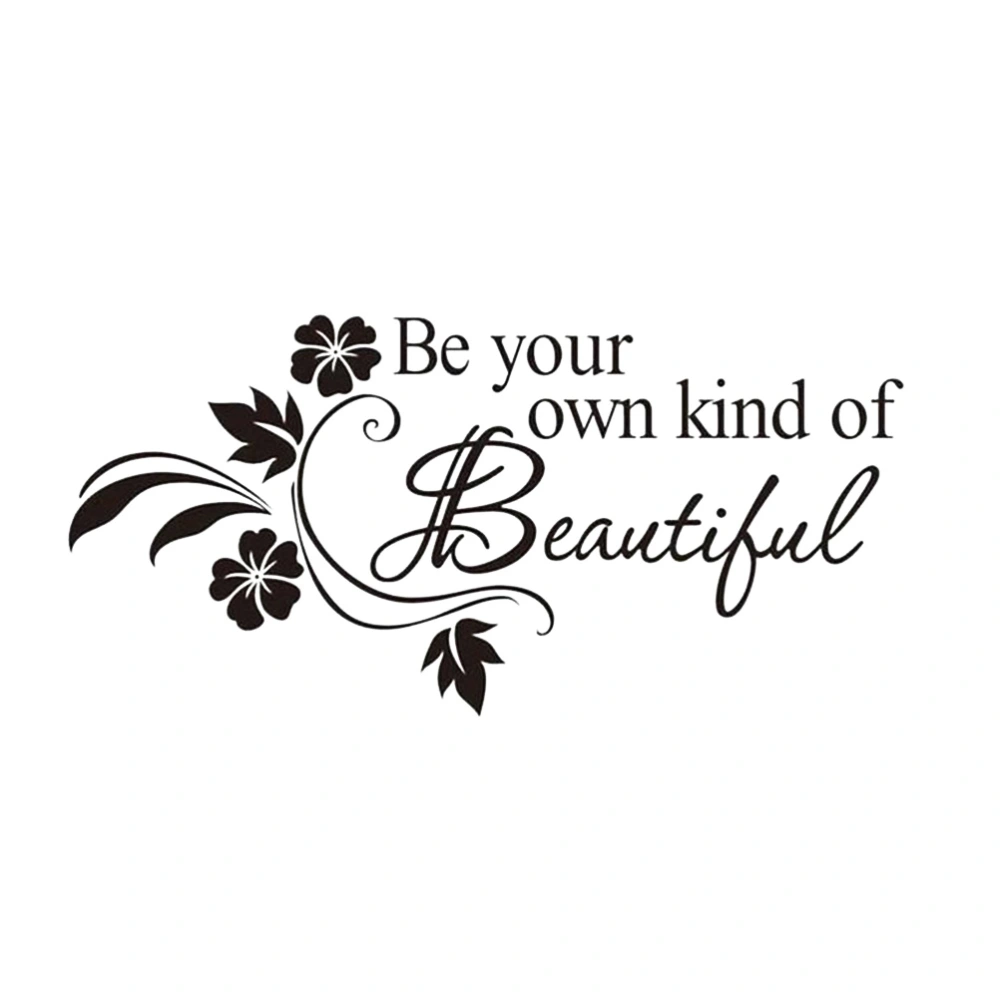 Be Your Own Kind of Beautiful Wall Decal Removable DIY Inspirational Quotes Wall Vinyl Stickers Waterproof Wall Art Decor for Bedroom Living Room Home - 43x37cm