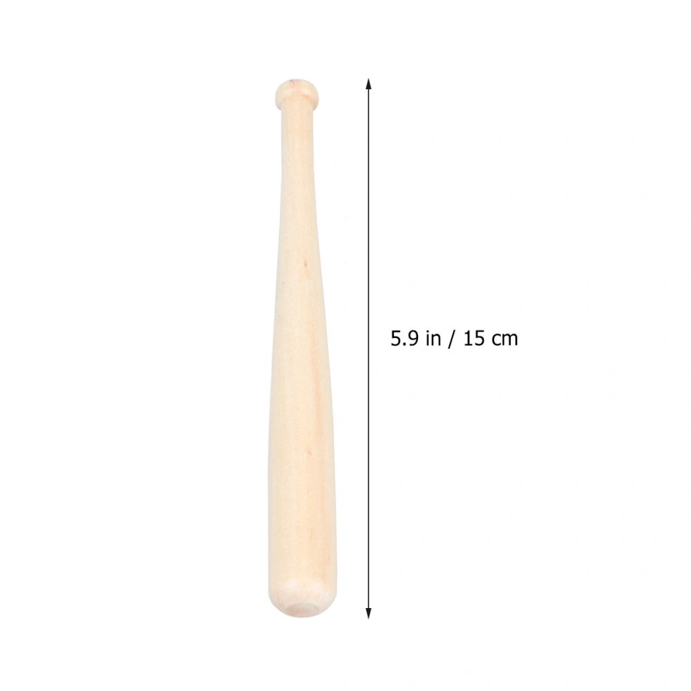 1pc Wooden Mini Baseball Bat Shape Placement Bracket Baseball Stand Display Holder Rack Support Base  without Baseball (3 Baseball Bats + 1 Small Circle)