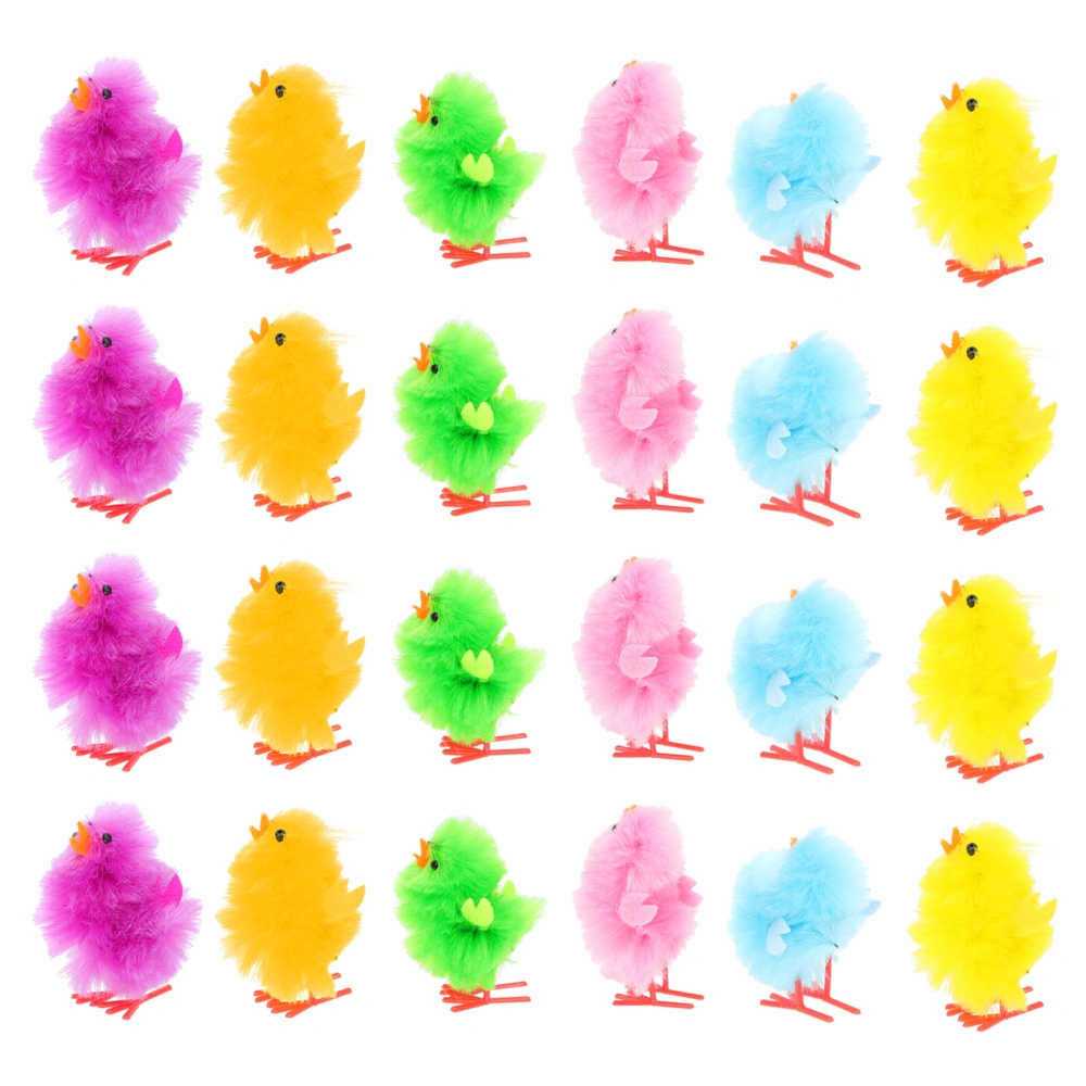 36pcs Chick Adornments Easter Ornaments Lovely Chick Toys Party Layout Props