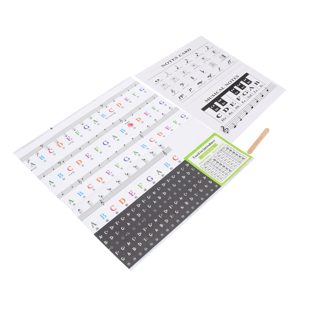 1Set Adhesive Piano Decals Electronic Organs Keyboard Stickers Piano Supply