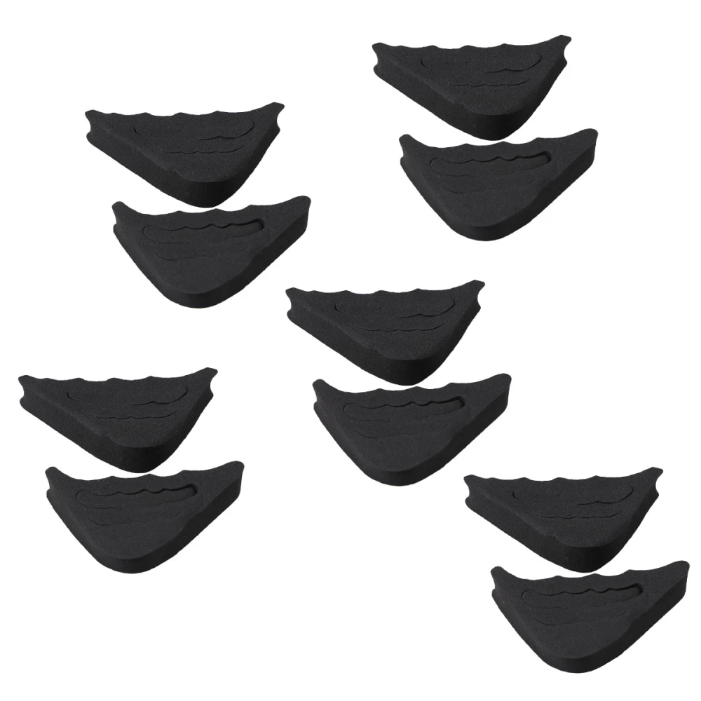 5 Pairs Forefoot Insoles High-heeled Shoes Insoles Half-code Pad Shoe Head Plugs (Black)