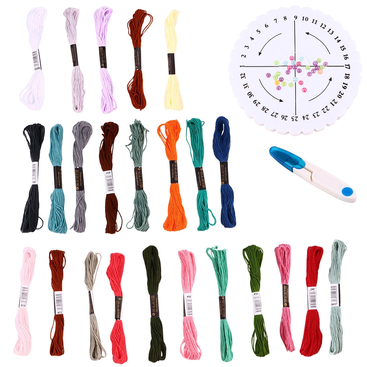 1 Set Bracelet Making Kit Bracelet Maker Looms Embroidery Thread String Beads