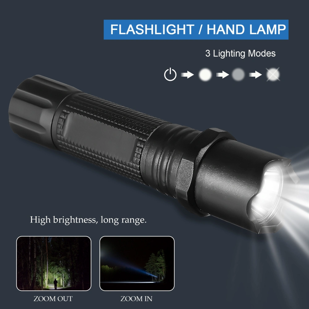 2 Pcs Flashlights Portable USB Rechargeable Flashlights Multifunctional Outdoor Lightings