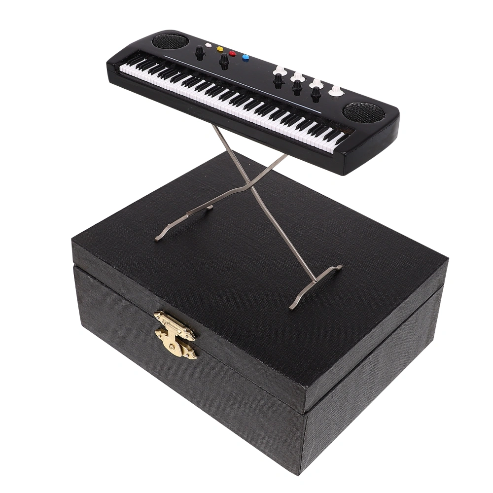 Mini Wood Electronic Organ Ornament Kids Electronic Organ Toy Mini House Electronic Organ