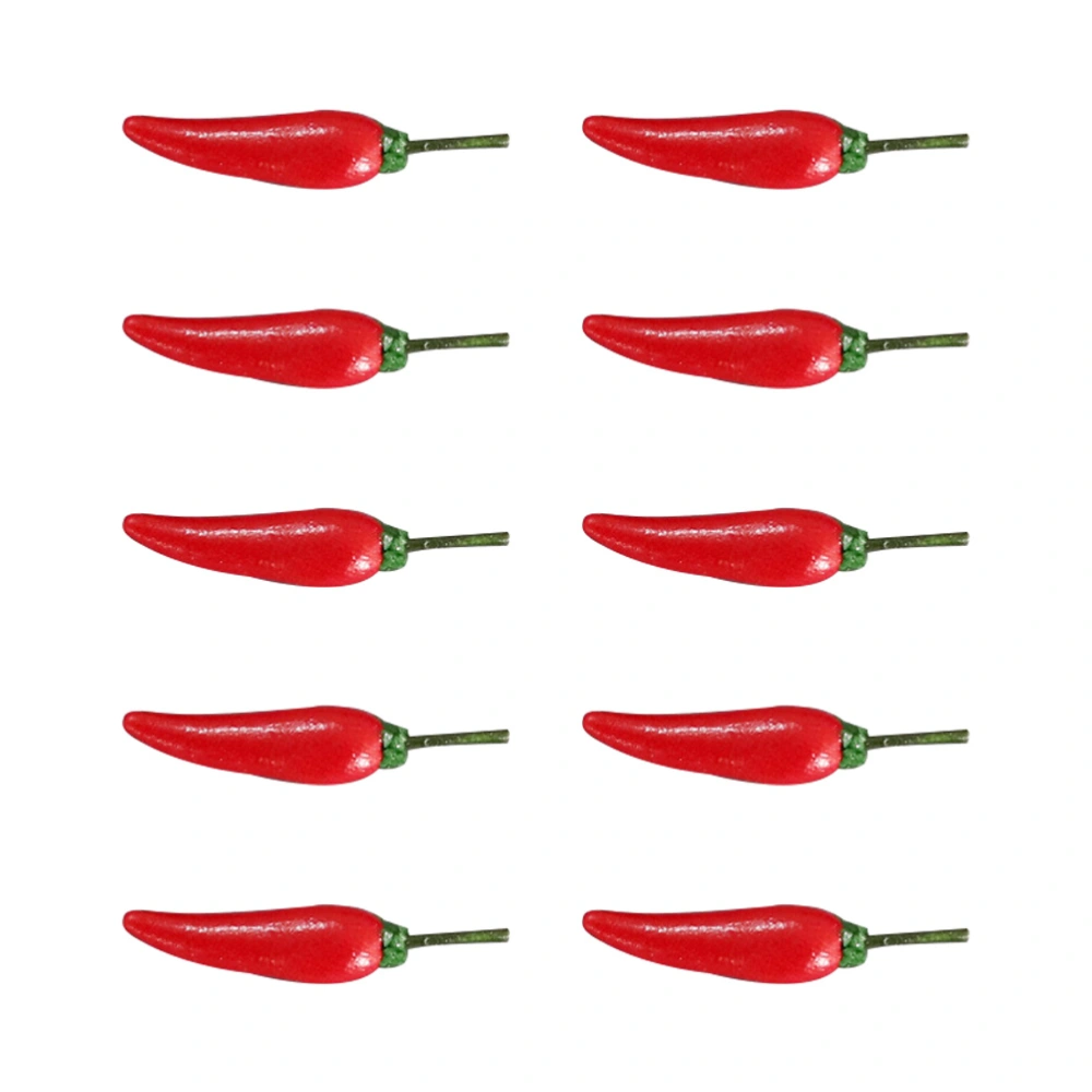 10Pcs Simulation Hot Pepper Miniature Vegetables Dolly House Ornaments