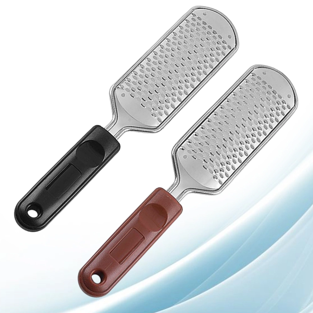 2PCS Stainless Steel Foot Files Callus Removal Rub Foot Sole Exfoliator Pedicure Supplies for Women Men